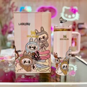 Pink Stripe Labubu Stanley